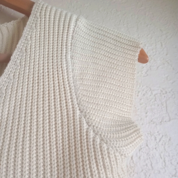 COPY - Commense short sleeve ivory knit cardigan - Picture 6 of 9